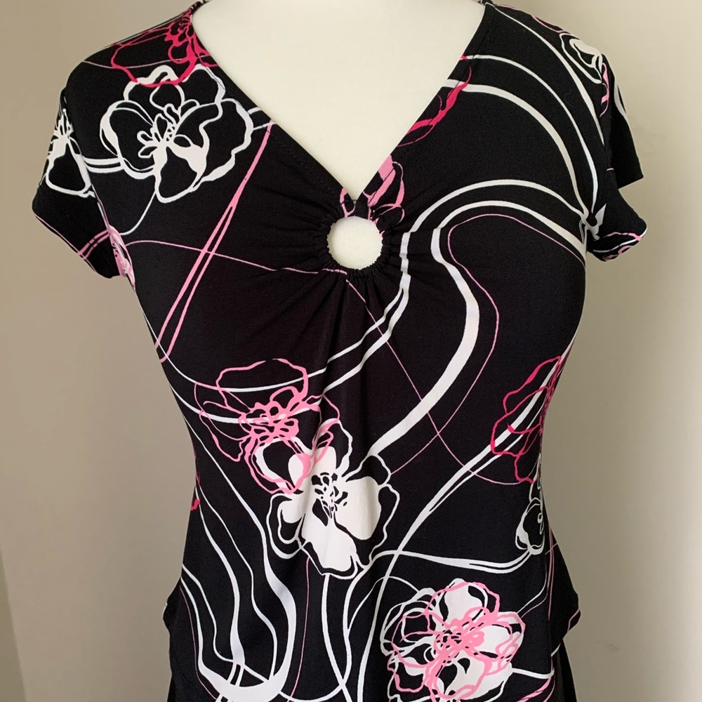 Black and Pink Blouse